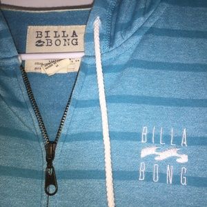 Billabong | blue striped zip up hoodie jacket